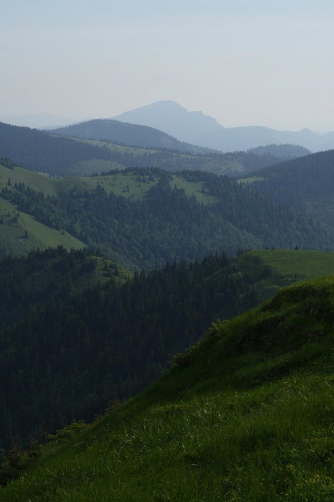 Pohled z vrcholu Rakytova na Choč.