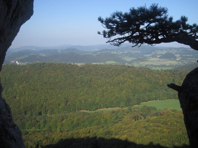 Tradiční krásný výhled z peilsteinských skal.